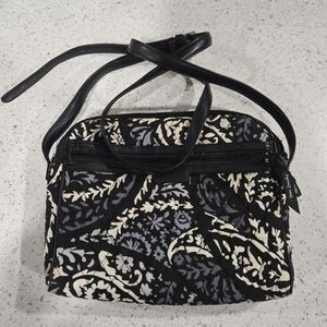 Vera Bradley Elegant Black and Cream Crossbody Bag